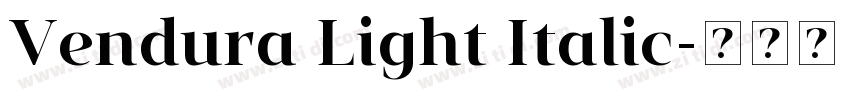 Vendura Light Italic字体转换